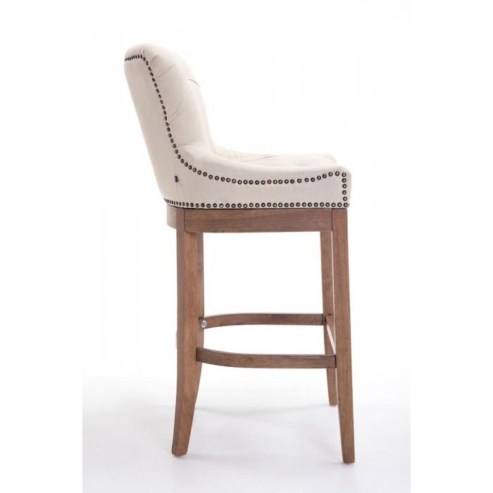 Barhocker HLO-CP26 Stoff, Antik-hell ~ creme