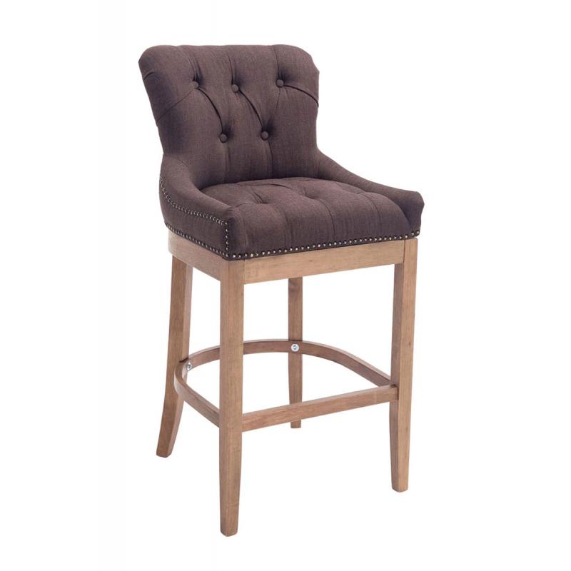 Barhocker HLO-CP26 Stoff, Antik-hell ~ braun