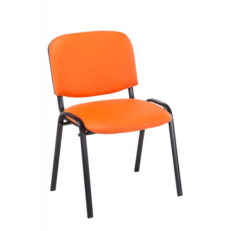 Besucherstuhl HLO-CP111 Kunstleder ~ orange