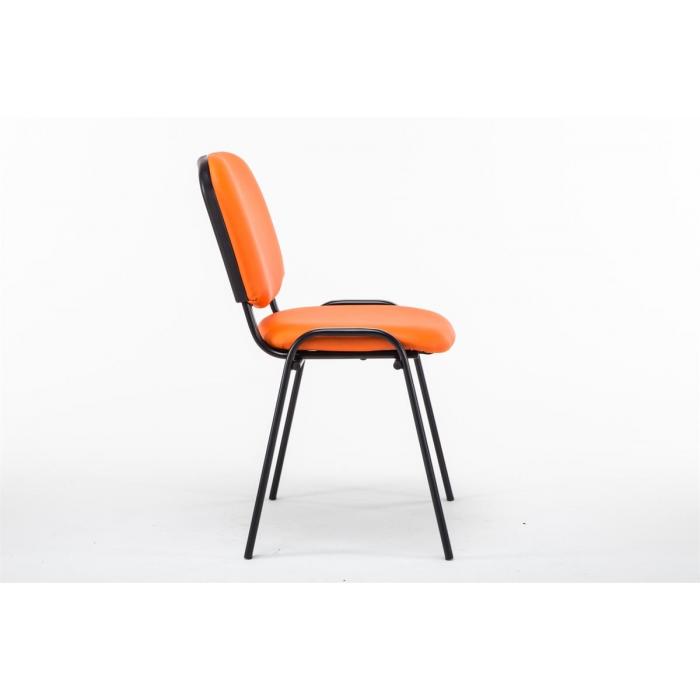 Besucherstuhl HLO-CP111 Kunstleder ~ orange