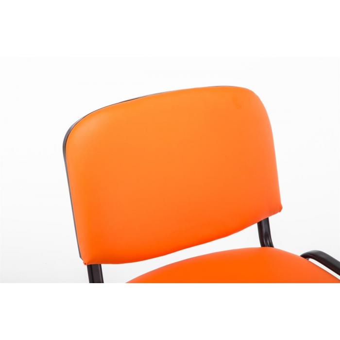 Besucherstuhl HLO-CP111 Kunstleder ~ orange