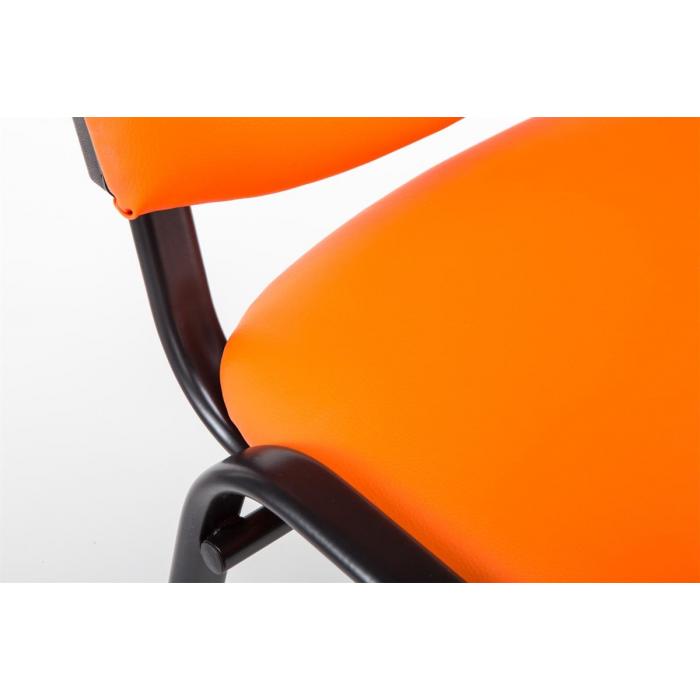 Besucherstuhl HLO-CP111 Kunstleder ~ orange