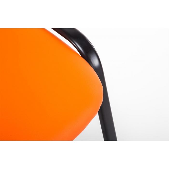 Besucherstuhl HLO-CP111 Kunstleder ~ orange
