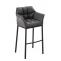 Barhocker HLO-CP1 B mit 4-Fu Gestell ~ grau