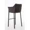 Barhocker HLO-CP1 B mit 4-Fu Gestell ~ braun