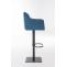 Barhocker HLO-CP1 B Stoff ~ blau