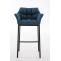 Barhocker HLO-CP1 B Stoff mit 4-Fu Gestell ~ blau