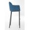 Barhocker HLO-CP1 B Stoff mit 4-Fu Gestell ~ blau