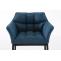 Barhocker HLO-CP1 B Stoff mit 4-Fu Gestell ~ blau