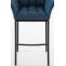 Barhocker HLO-CP1 B Stoff mit 4-Fu Gestell ~ blau