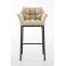 Barhocker HLO-CP1 B Stoff mit 4-Fu Gestell ~ creme