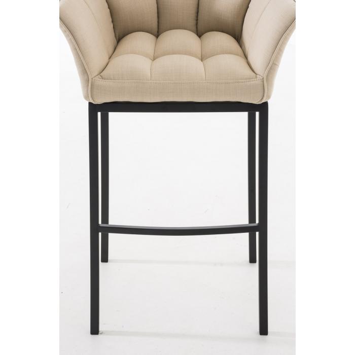 Barhocker HLO-CP1 B Stoff mit 4-Fu Gestell ~ creme
