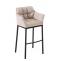 Barhocker HLO-CP1 B Stoff mit 4-Fu Gestell ~ elfenbein