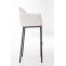 Barhocker HLO-CP1 B Stoff mit 4-Fu Gestell ~ elfenbein
