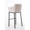 Barhocker HLO-CP1 B Stoff mit 4-Fu Gestell ~ elfenbein