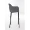Barhocker HLO-CP1 B Stoff mit 4-Fu Gestell ~ titangrau