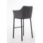 Barhocker HLO-CP1 B Stoff mit 4-Fu Gestell ~ titangrau