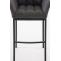Barhocker HLO-CP1 B Stoff mit 4-Fu Gestell ~ titangrau