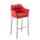 Barhocker HLO-CP1 E mit 4-Fu Gestell ~ rot