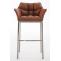 Barhocker HLO-CP1 E mit 4-Fu Gestell ~ hellbraun