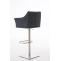 Barhocker HLO-CP1 E Stoff ~ dunkelgrau