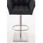Barhocker HLO-CP1 E Stoff ~ dunkelgrau