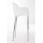 Barhocker HLO-CP1 E Stoff mit 4-Fu Gestell ~ wei