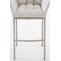 Barhocker HLO-CP1 E Stoff mit 4-Fu Gestell ~ wei