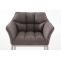 Barhocker HLO-CP1 E Stoff mit 4-Fu Gestell ~ grau