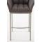 Barhocker HLO-CP1 E Stoff mit 4-Fu Gestell ~ grau