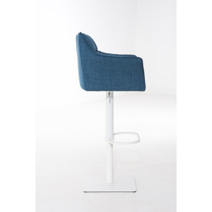 Barhocker HLO-CP1 W Stoff ~ blau