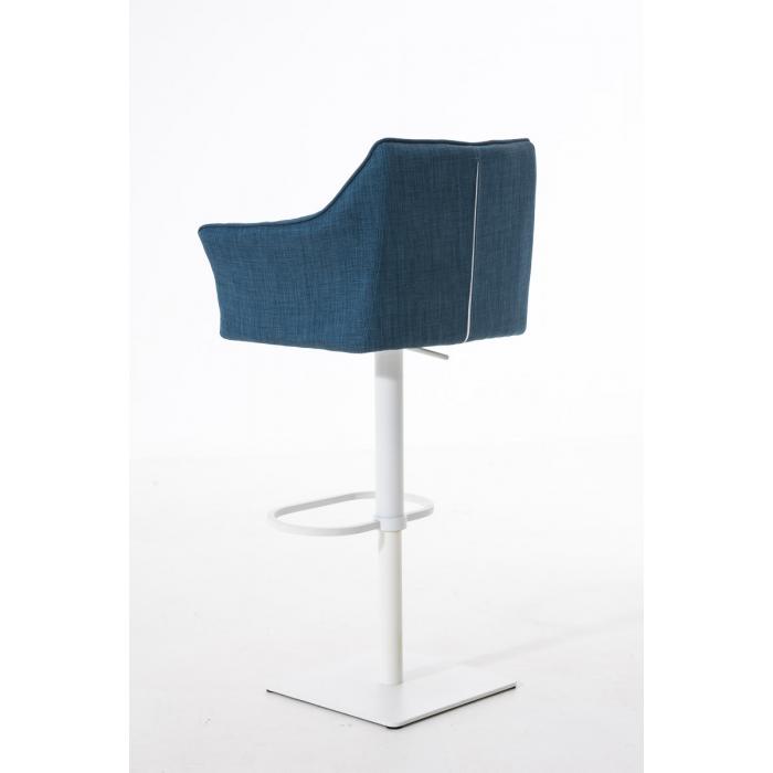 Barhocker HLO-CP1 W Stoff ~ blau