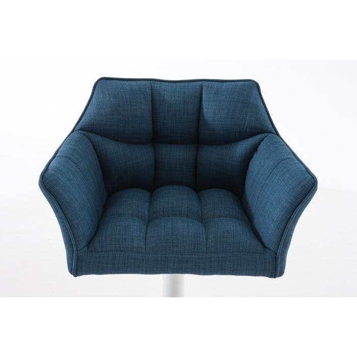 Barhocker HLO-CP1 W Stoff ~ blau