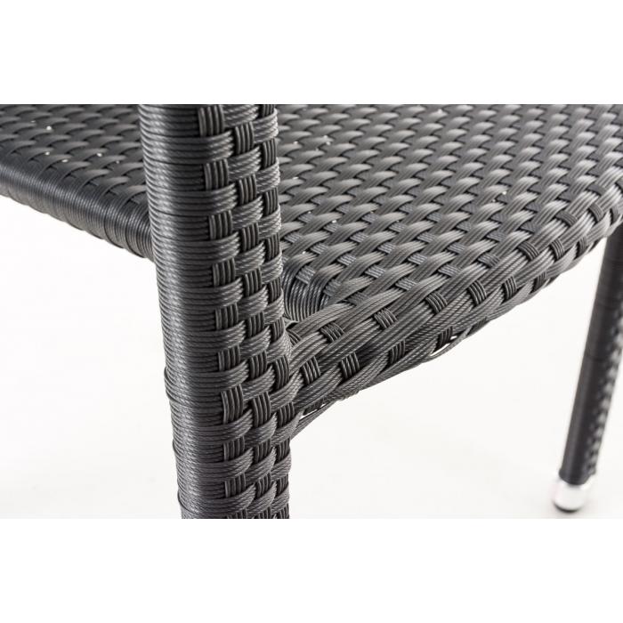 Polyrattan Stuhl HLO-CP28 ~ schwarz