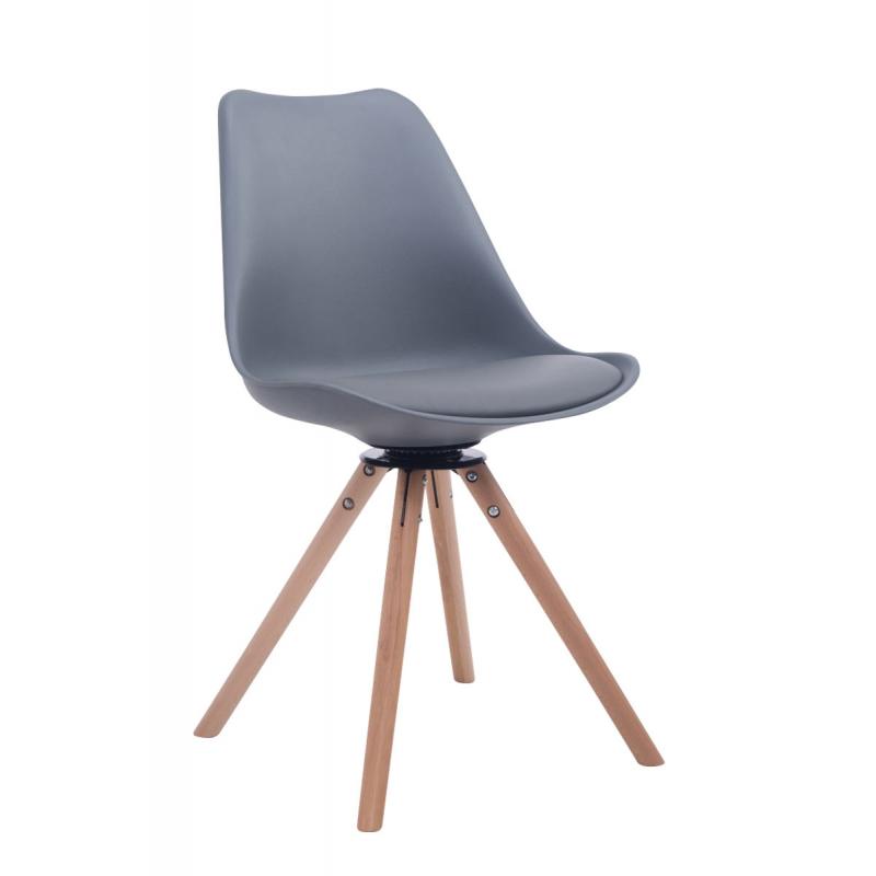 Besucherstuhl HLO-CP50 Drehbar Natura Rund ~ grau