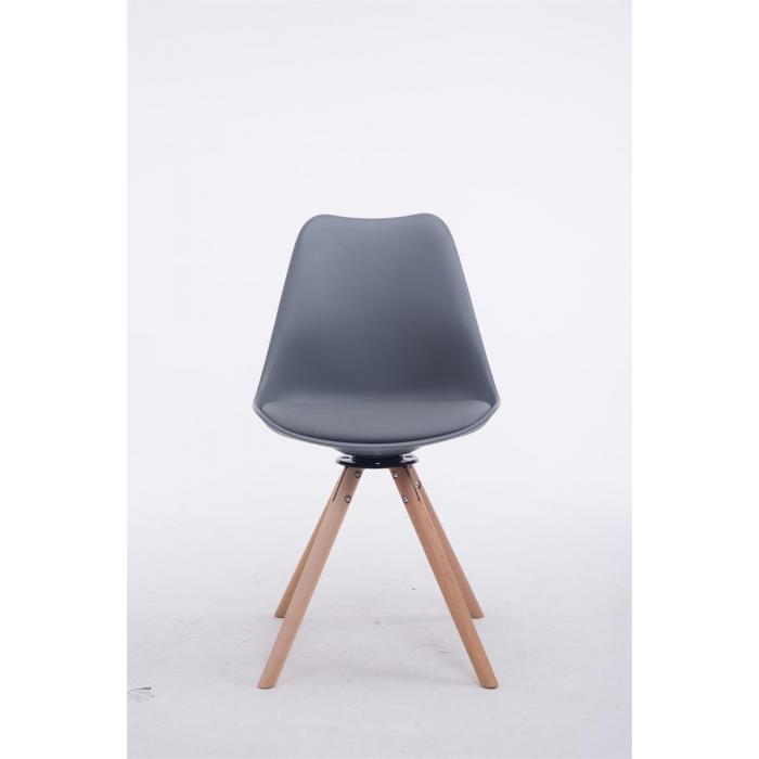 Besucherstuhl HLO-CP50 Drehbar Natura Rund ~ grau