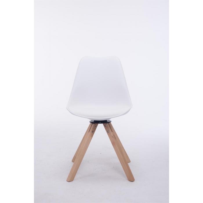 Besucherstuhl HLO-CP50 Drehbar Natura Square ~ wei