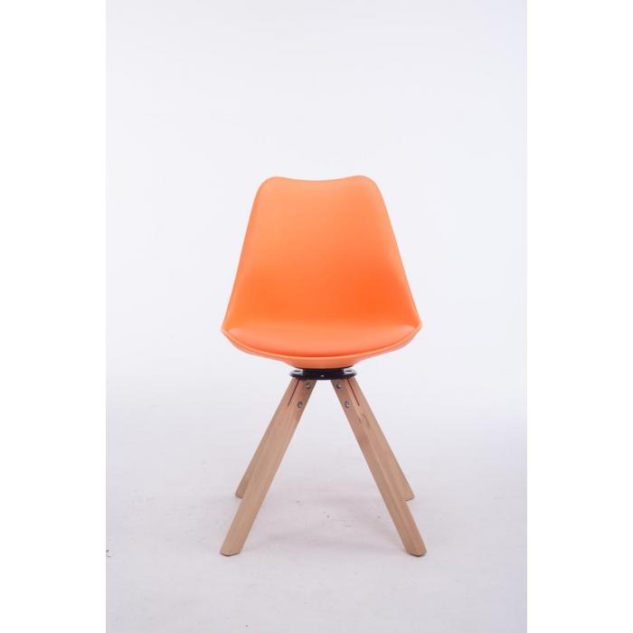 Besucherstuhl HLO-CP50 Drehbar Natura Square ~ orange