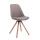 Besucherstuhl HLO-CP50 Drehbar Natura Stoff Rund ~ taupe