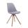 Besucherstuhl HLO-CP50 Drehbar Natura Stoff Rund ~ grau