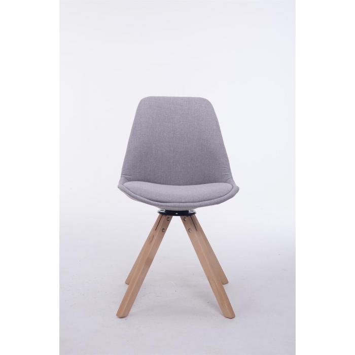 Besucherstuhl HLO-CP50 Drehbar Natura Stoff Square ~ grau