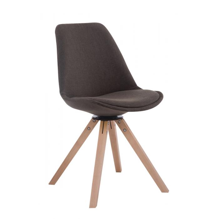 Besucherstuhl HLO-CP50 Drehbar Natura Stoff Square ~ dunkelgrau