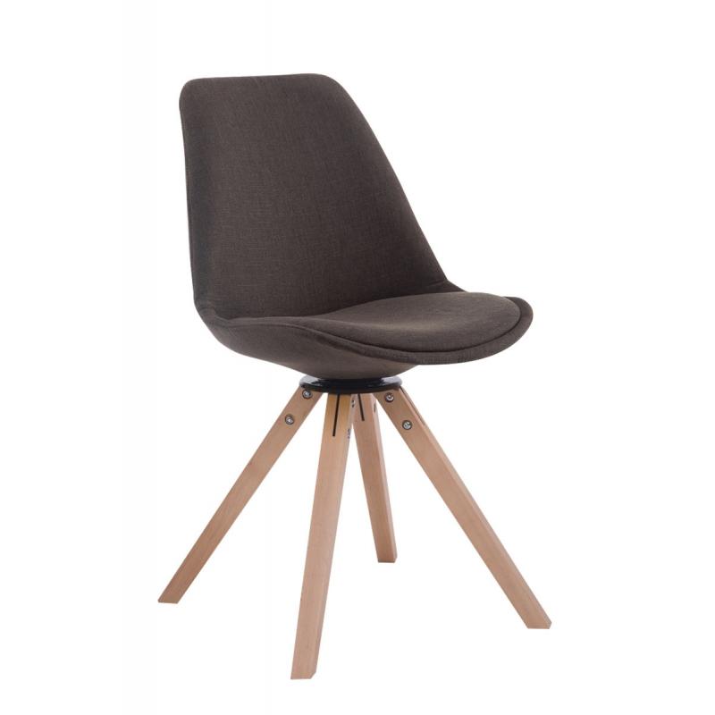 Besucherstuhl HLO-CP50 Drehbar Natura Stoff Square ~ dunkelgrau