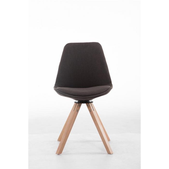 Besucherstuhl HLO-CP50 Drehbar Natura Stoff Square ~ dunkelgrau