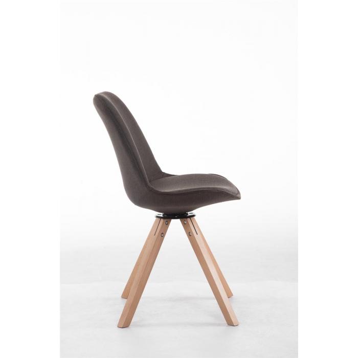 Besucherstuhl HLO-CP50 Drehbar Natura Stoff Square ~ dunkelgrau