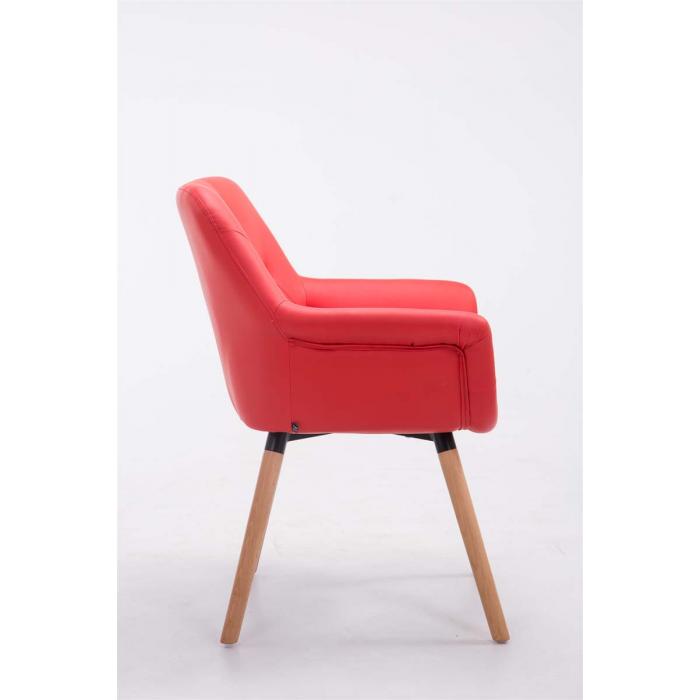 Besucherstuhl HLO-CP15 natura ~ rot