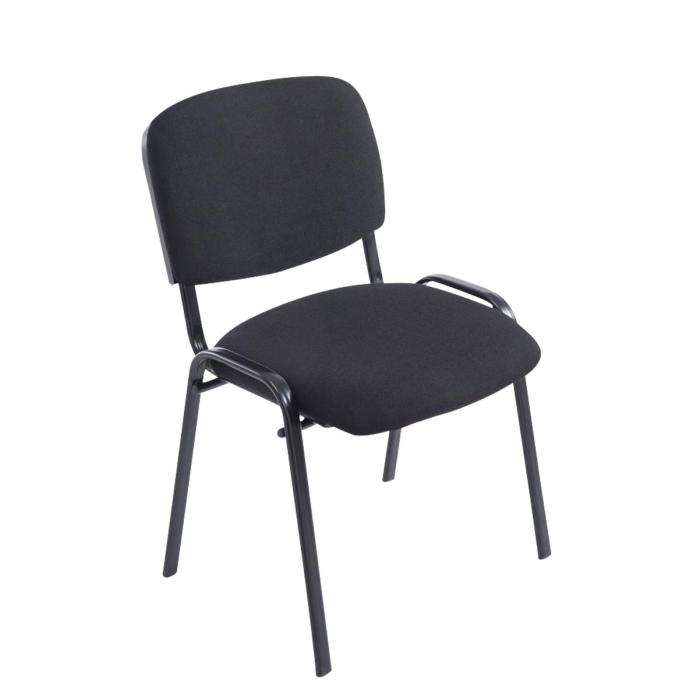 Besucherstuhl HLO-CP111 XL Stoff ~ schwarz
