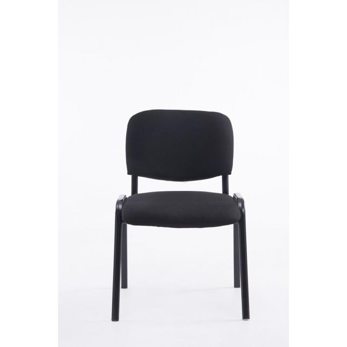 Besucherstuhl HLO-CP111 XL Stoff ~ schwarz