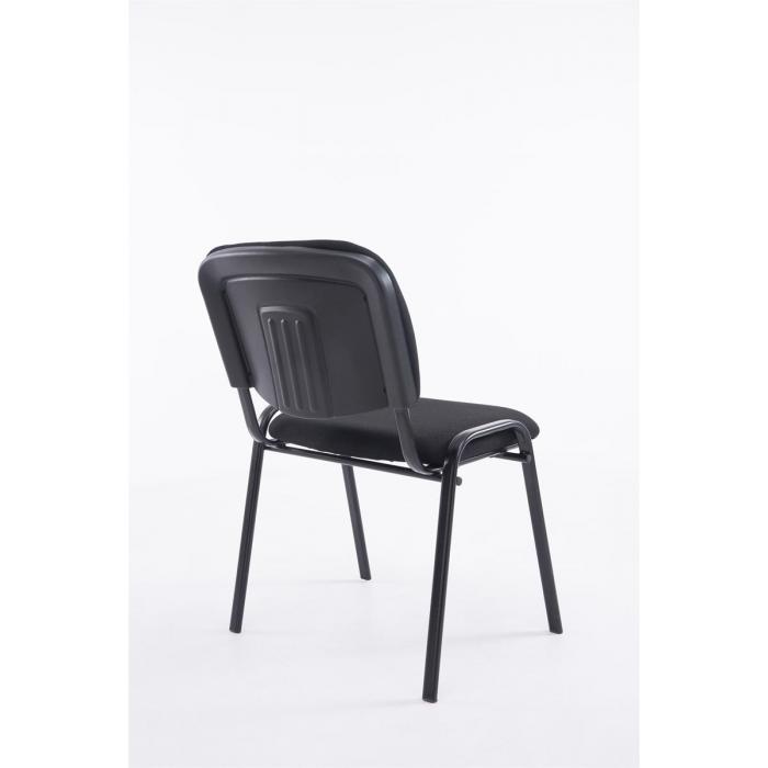 Besucherstuhl HLO-CP111 XL Stoff ~ schwarz