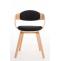 Besucherstuhl HLO-CP16 Stoff ~ natura/schwarz